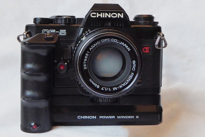 Chinon CE-5 With Motor Drive Full Frontal