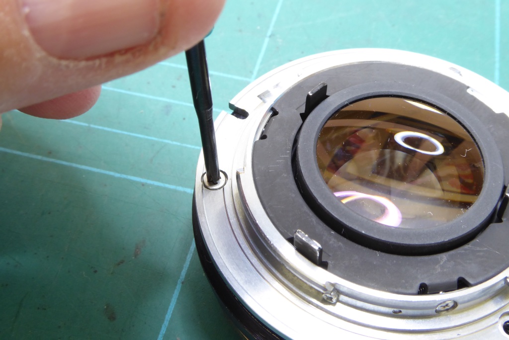 Replace lens mount screws