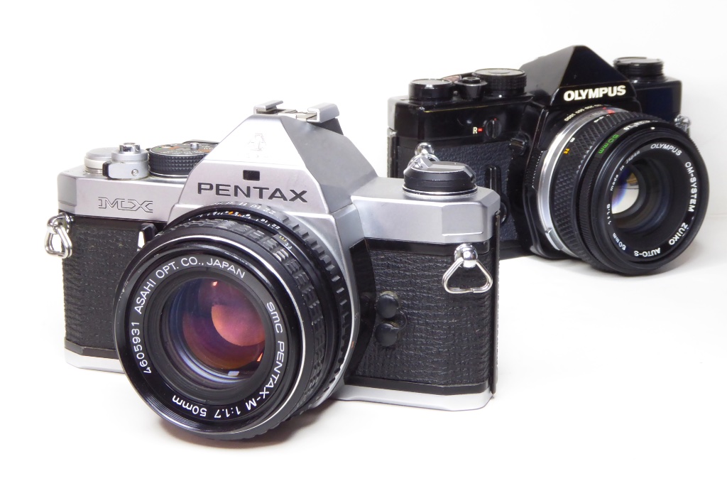 Pentax MX and Olympus OM-1