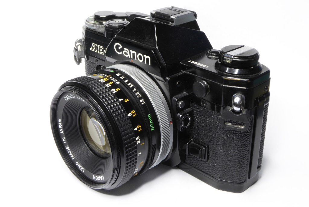 Canon AE-1 Side top oblique view