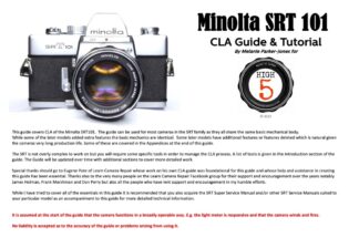 Minolta SRT-101 Service Guide