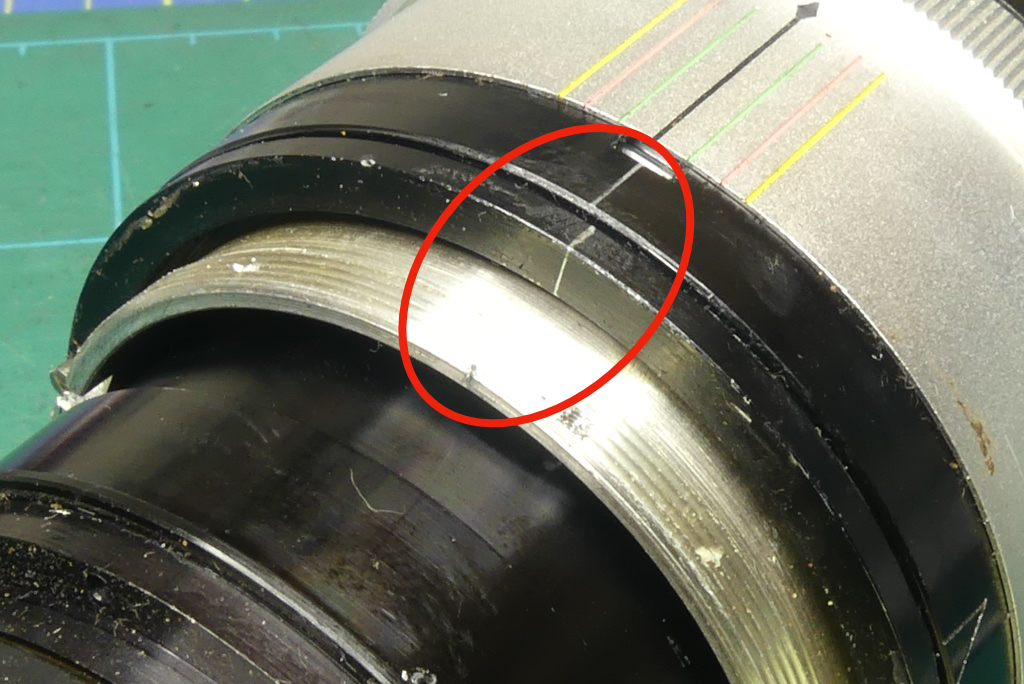 Nikkor-Q - 135mm f2.8 Marking the helicoil position for infinity